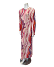 Angelice S7383 Pink/Purple Floral Cream Pull On Modal Nightgown Myselflingerie.com