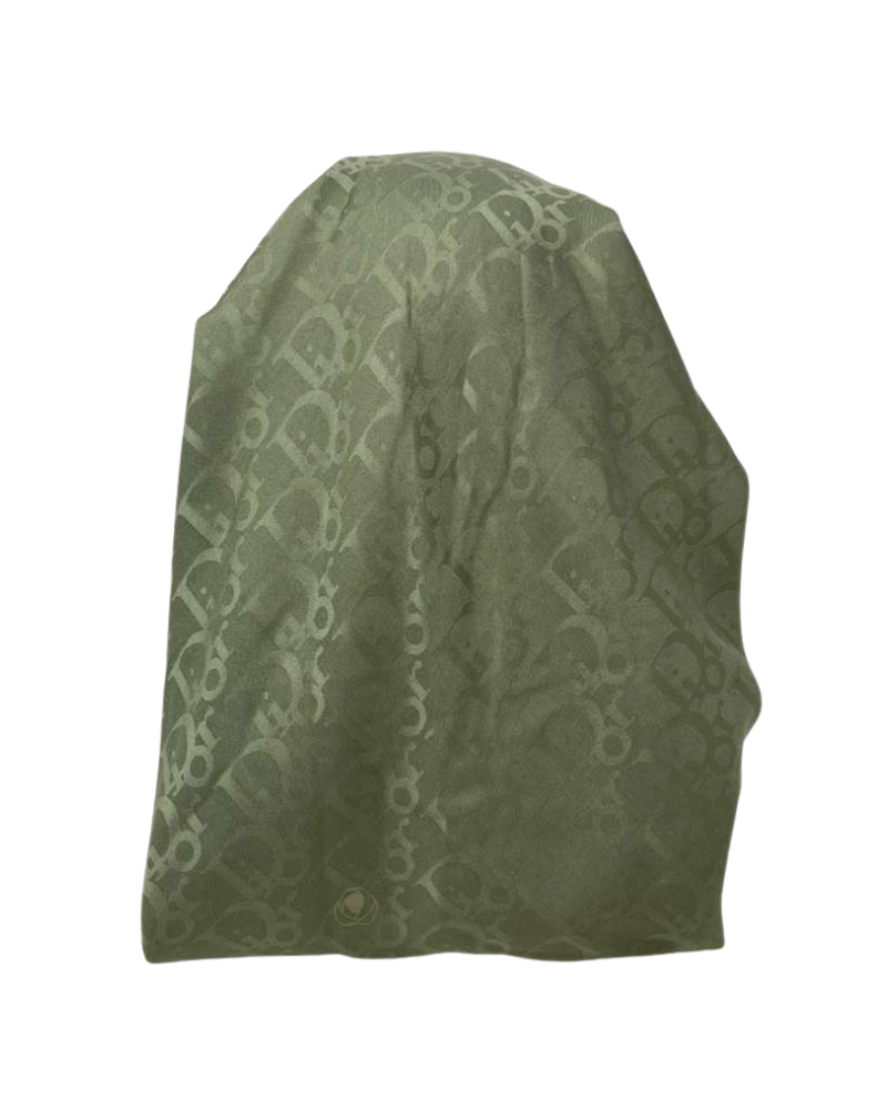 It's Younique OB-DIO-GN Green Designer Inspired Pre-Tied Open Back Bandanna with Velvet Grip Myselflingerie.com
