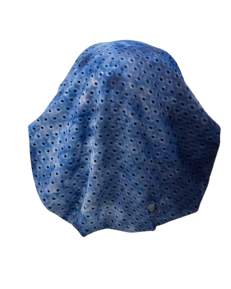 Triple Up BL1098 Denim Eyelet Tie Dye Lined Pre-Tied Bandanna Myselflingerie.com