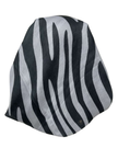 It's Younique Black on Grey Zebra Pre-Tied Bandanna with Velvet Grip Myselflingerie.com
