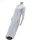 Chicolli N5123-C White Debossed Pull On Cotton Coverall Nursing Nightgown Myselflingerie.com