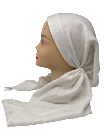 It's Younique PP-HER-WH White Herringbone Pre-Tied Bandanna with Velvet Grip Myselflingerie.com