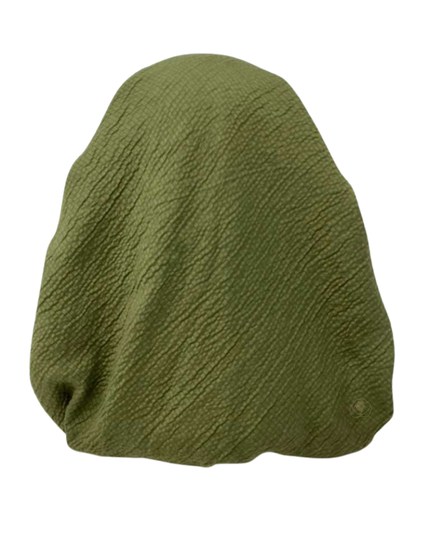 It's Younique OB-CRI-MEGN Medium Green Crinkle Pre-Tied Open Back Bandanna with Velvet Grip Myselflingerie.com