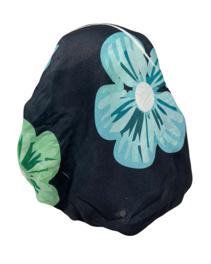 It's Younique PP-FLOW-GN Large Green Flowers Pre-Tied Bandanna with Velvet Grip Myselflingerie.com