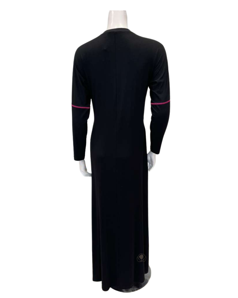 Pen-ky 11977MU Black Multi X Stitch Print Modal Nursing Nightgown Myselflingerie.com