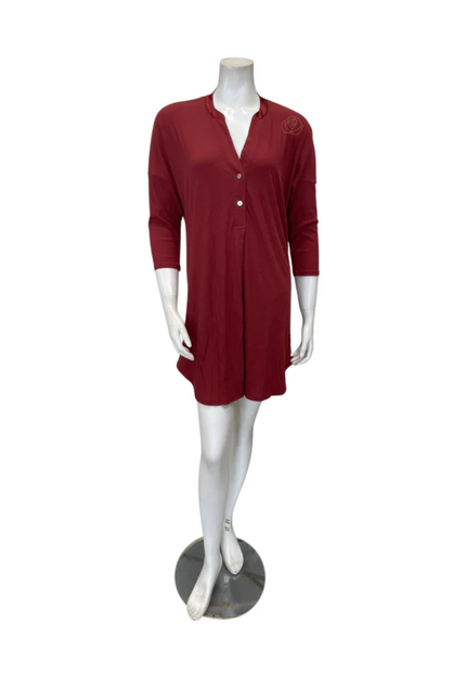 Fleur't Chili Rib Dolman 3/4 Sleeve Modal Nightshirt