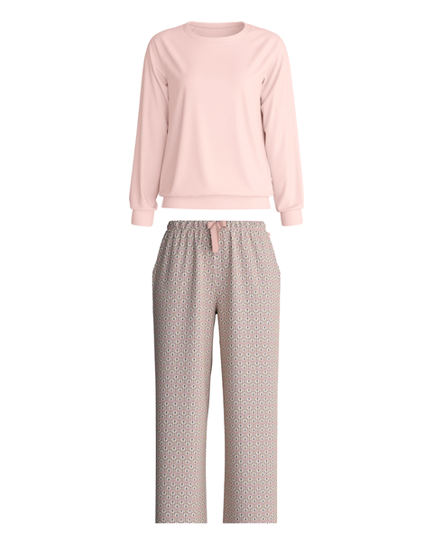 Calida 15157+29878 Peach Rose Favourites 100% Cotton Pajamas Set Myselflingerie.com