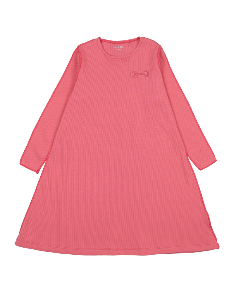 Bee and Dee ICRNBC Bright Coral Classic Ribbed Modal Teen's Nightgown