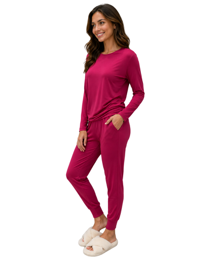 Oh! Zuza Raspberry Classic Modal Pajamas Set