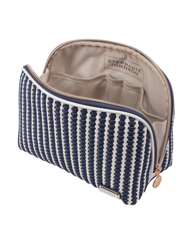 Stephanie Johnson Marbella Marine Blue Lola Makeup Bag Myselflingerie.com