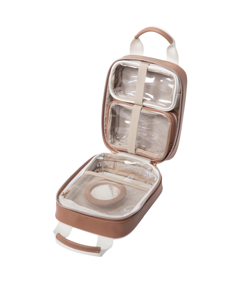 Stephanie Johnson Marbella Mocha Sasha Travel Toiletry Bag Myselflingerie.com