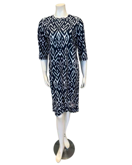 Jackie O' Navy Printed Swim Cover Up Dress Myselflingerie.com