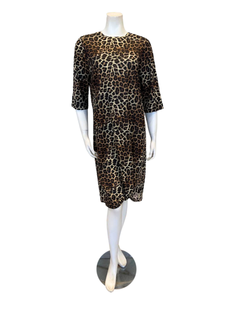 Jackie O' Leopard Print Swim Cover Up Dress Myselflingerie.com