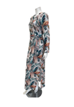 Oh! Zuza Floral Ribbed Modal Morning Robe