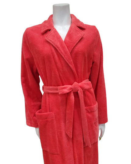 3887103 Coral Plush Long Terry Wrap Bath Robe