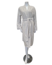 3887102 Cream Plush Short Terry Wrap Bath Robe