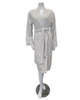 3887102 Cream Plush Short Terry Wrap Bath Robe