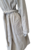 3887102 Cream Plush Short Terry Wrap Bath Robe