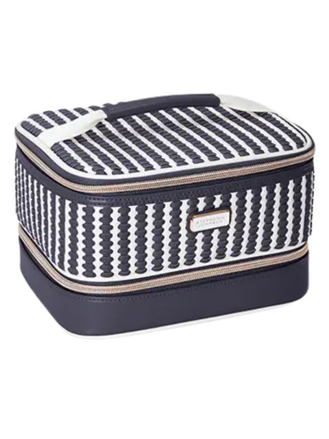Stephanie Johnson Marbella Marine Blue Jenny Train Case Toiletry Bag Myselflingerie.com