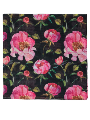 Tal New York Perfect Peony Square Scarf with Hidden Grip