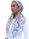 Pastel Butterfly Classic Pre-Tied Bandanna with Velvet Grip