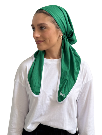 TYED Green Swim Adjustable Pre-tied Bandanna with Velvet Grip Myselflingerie.com