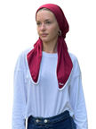 TYED Maroon Swim Adjustable Pre-tied Bandanna with Velvet Grip Myselflingerie.com