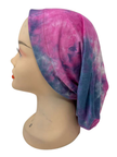 C. Bird CB97 Hot Pink/Blue Tie Dye Bamboo Beanie Snood Myselflingerie.com 