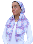 Scarf Bar French Tile Classic Pre-Tied Bandanna with Velvet Grip Myselflingerie.com