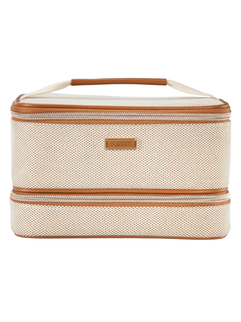 Stephanie Johnson TRO-IVO-JEN Tropea Ivory Jenny Train Case Toiletry Bag
