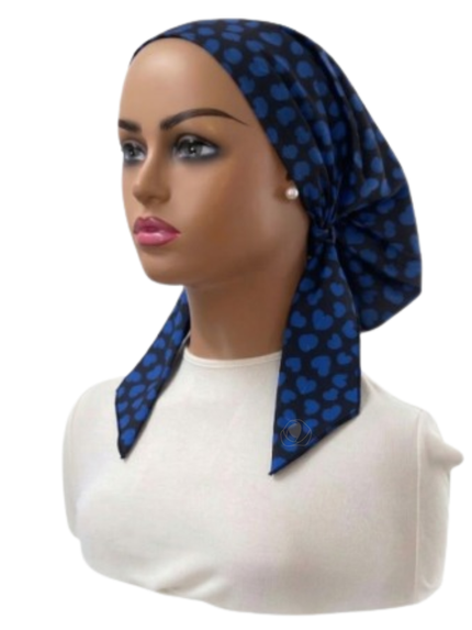 Ahead P3181 Cobalt Black Scatterlab Short Tails Adjustable Swim Pre-Tied Bandanna Myselflingerie.com