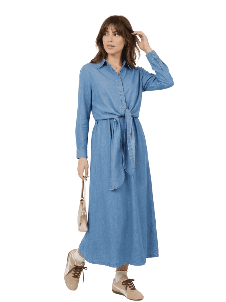 ORD Denim Sleeveless Jumper & Shirt Nursing Friendly Set –