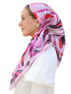 Scarf Bar Inspired Flame Ribbon Open Back Adjustable Pre-Tied Bandanna with Velvet Grip