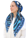 Scarf Bar Inspired Midnight Wave Classic Pre-Tied Bandanna with Full Grip