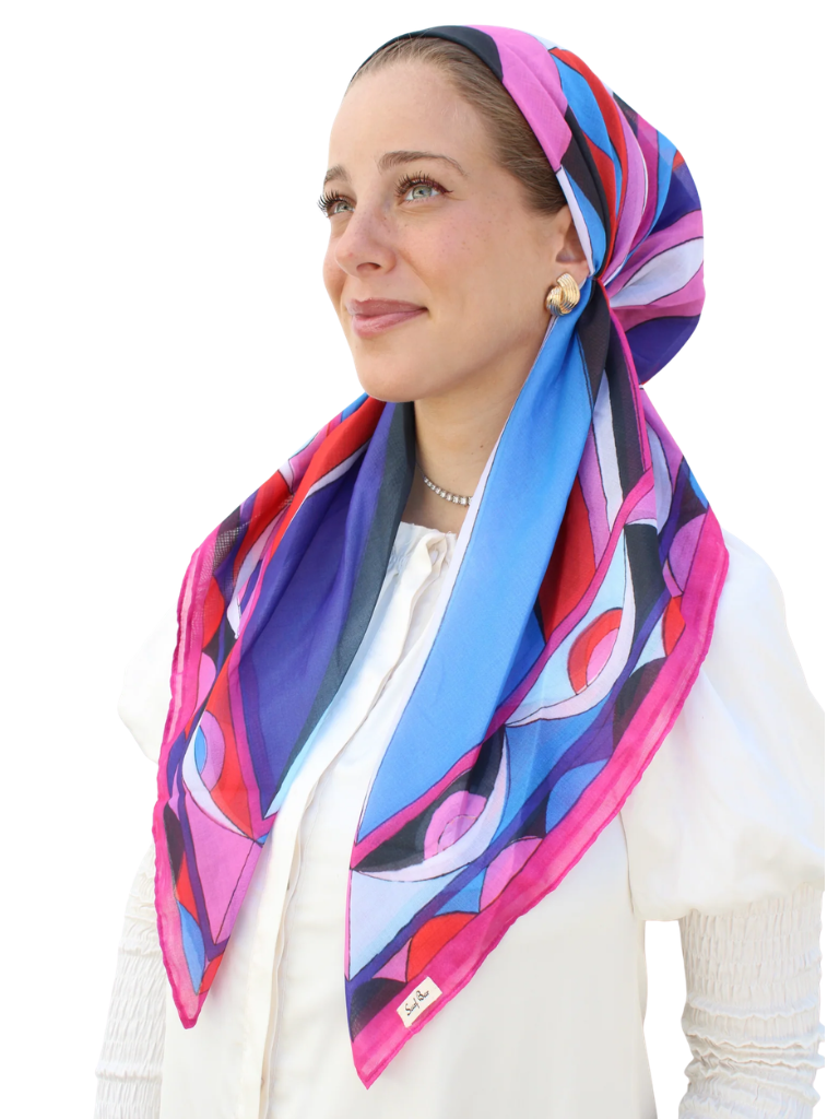 Scarf Bar Inspired Viva Sunset Classic Pre-Tied Bandanna with Full Grip Myselflingerie.com