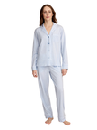 Petite Plume PWPJPGE Periwinkle Geo Lightweight Pima Cotton PJ's Set Myselflingerie.com