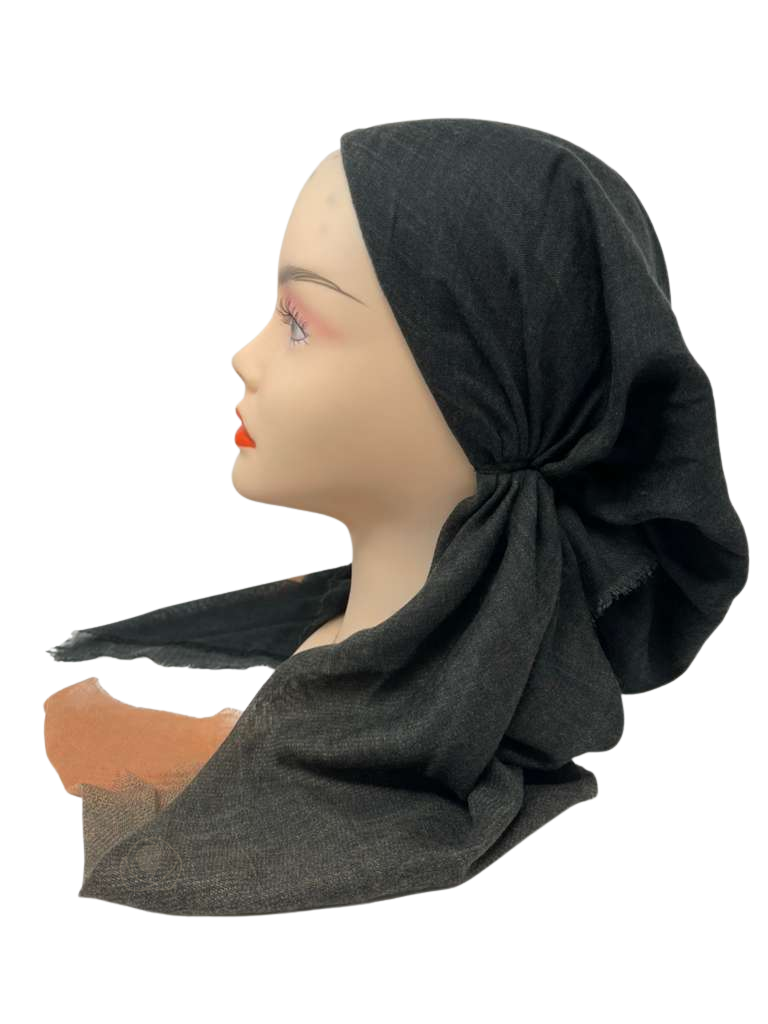 Revaz HS707A/D Black and Tan Ombre Adjustable Pre-Tied Bandanna with Velvet Grip Myselflingerie.com