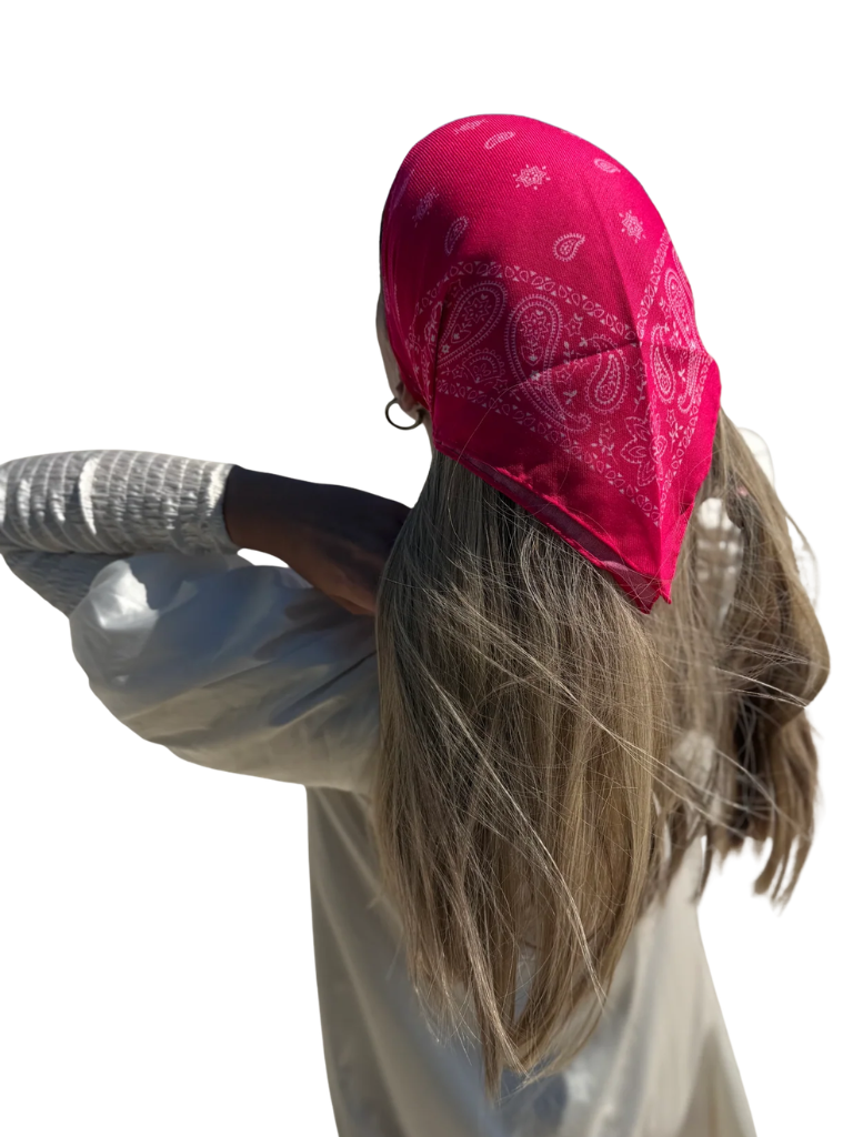 Scarf Bar Paisley Hot Pink Bandana Scarf Myselflingerie.com