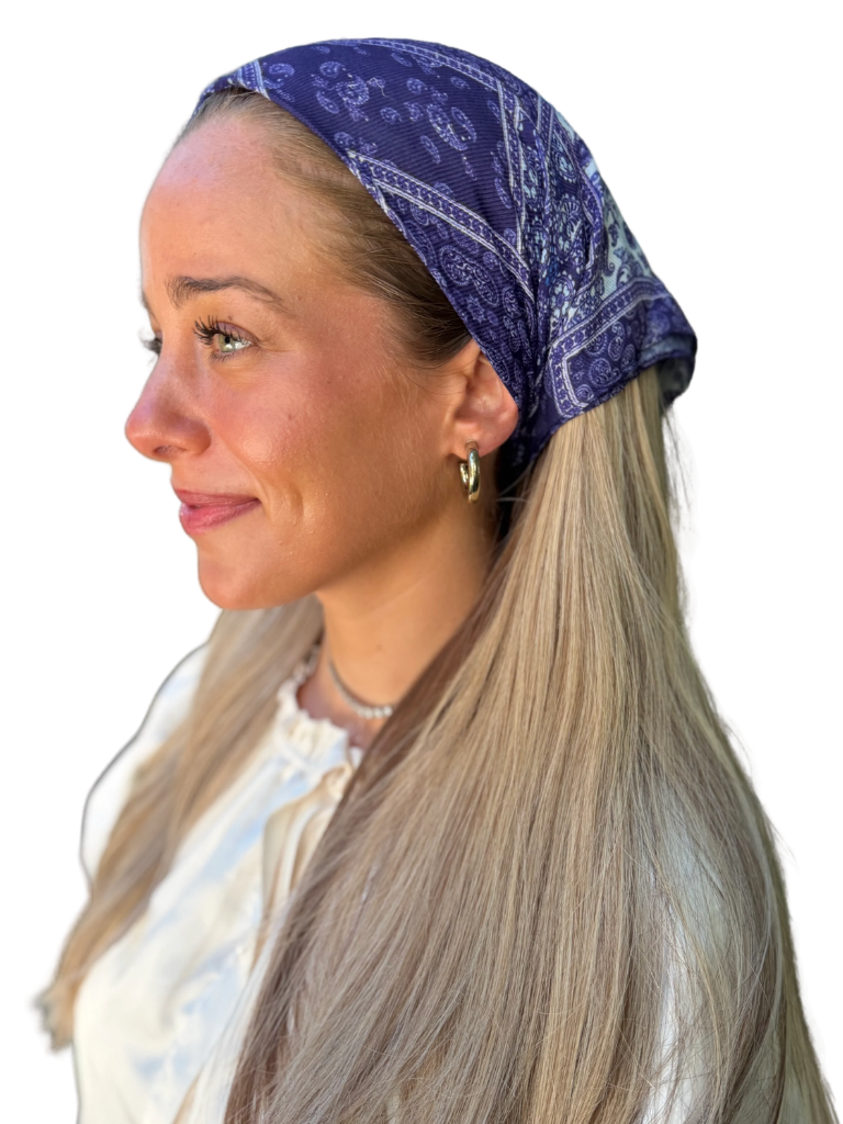 Scarf Bar Denim Paisley Patchwork Bandana Scarf Myselflingerie.com