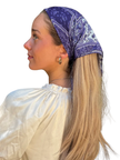 Scarf Bar Denim Paisley Patchwork Bandana Scarf Myselflingerie.com