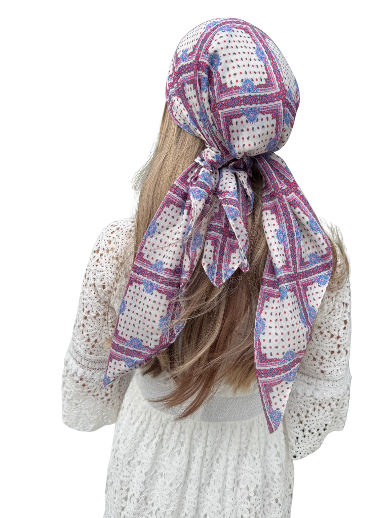 Scarf Bar French Tile Square Scarf with Velvet Grip Myselflingerie.com