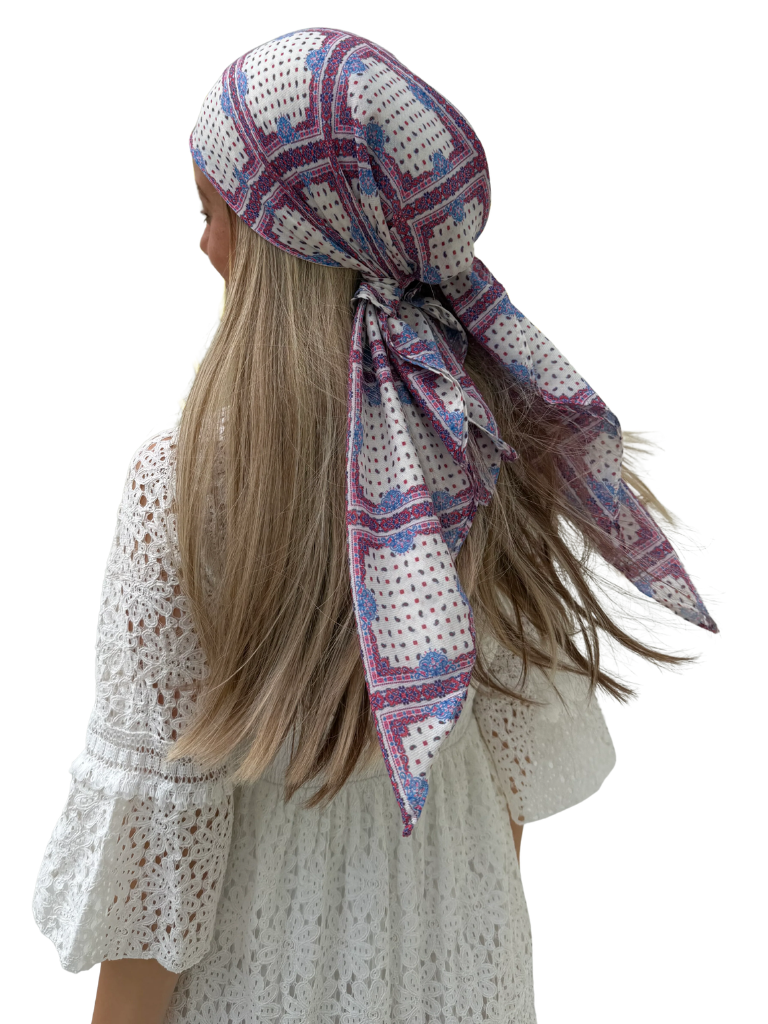 Scarf Bar French Tile Square Scarf with Velvet Grip Myselflingerie.com