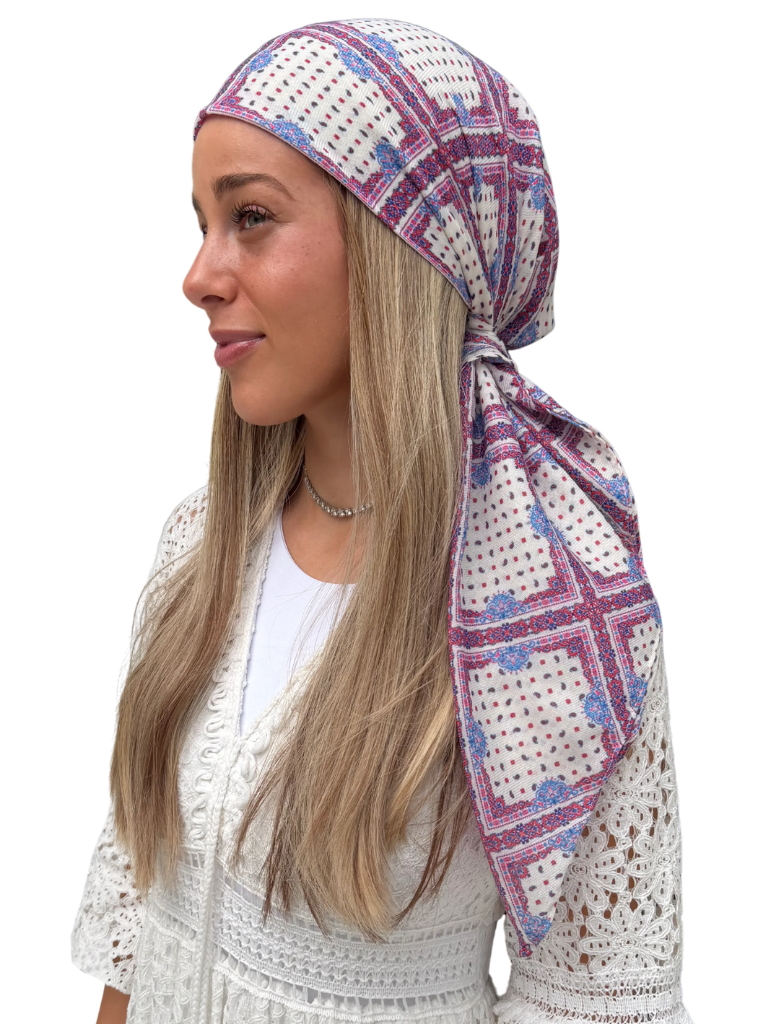 Scarf Bar French Tile Square Scarf with Velvet Grip Myselflingerie.com