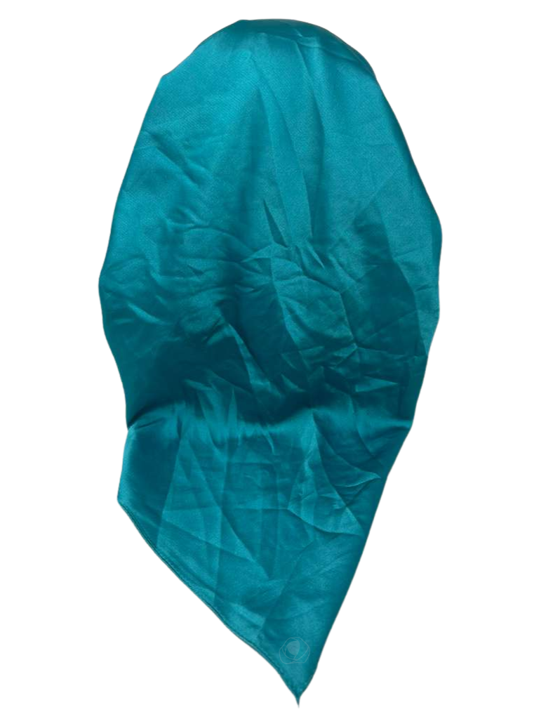 It's Younique OB-SOL-TEA Solid Teal Pre-Tied Open Back Bandanna with Velvet Grip Myselflingerie.com 