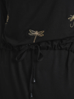 altimge3 for Ellwi Black/Gold Embroidered Cotton Nursing Nightgown Myselflingerie.com