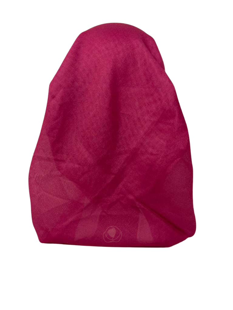 It's Younique OB-SOL-HPWH Hot Pink and White Border Pre-Tied Open Back Bandanna with Velvet Grip Myselflingerie.com