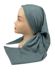 It's Younique OB-CRI-TEA Solid Teal Green Crinkle Pre-Tied Open Back Bandanna with Velvet Grip Myselflingerie.com