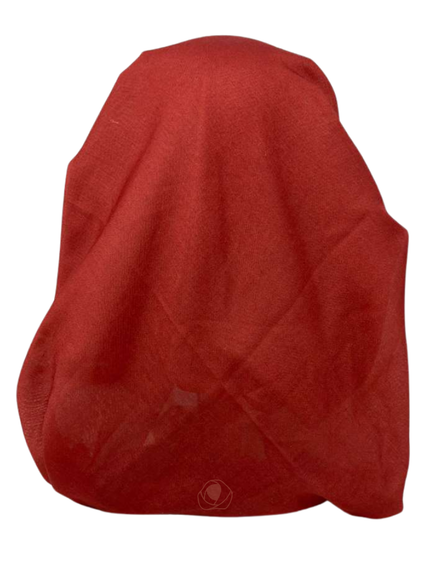 It's Younique OB-SOL-BRRDBK Brick Red and Black Border Pre-Tied Open Back Bandanna with Velvet Grip Myselflingerie.com