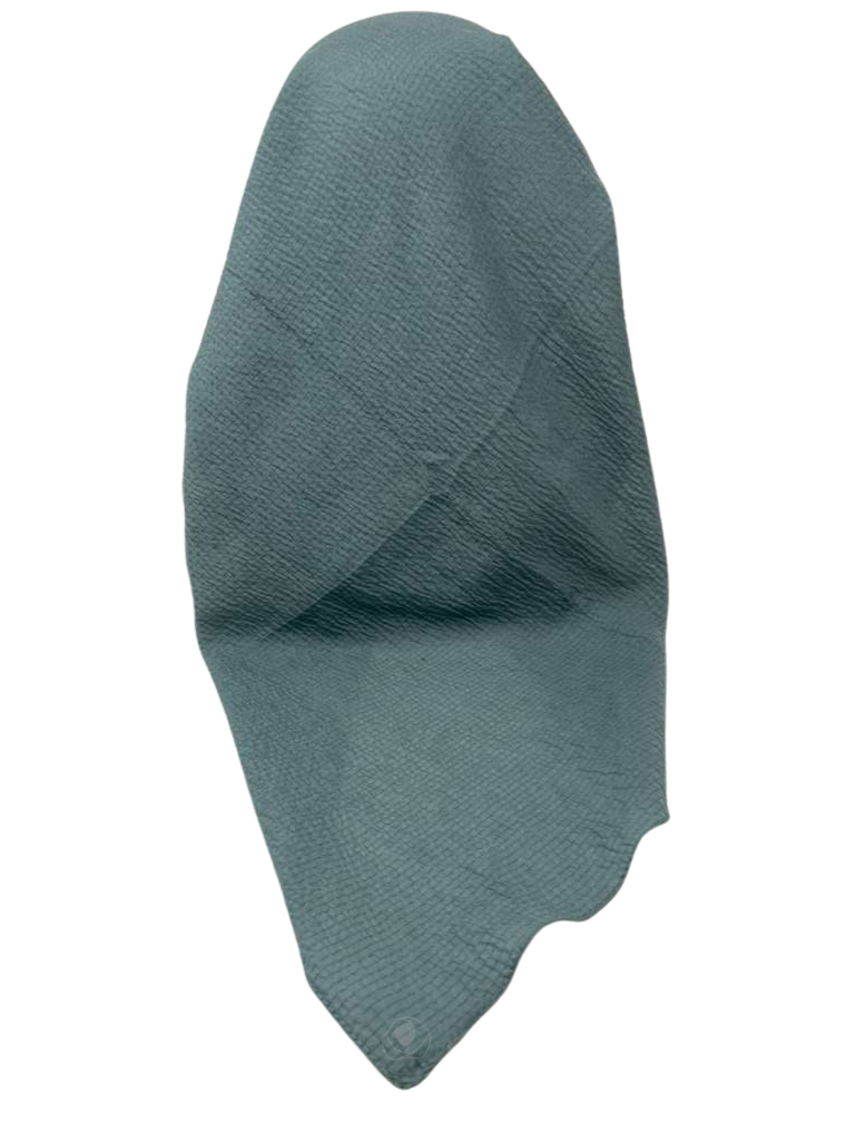 It's Younique Solid Teal Green Crinkle Pre-Tied Open Back Bandanna with Velvet Grip