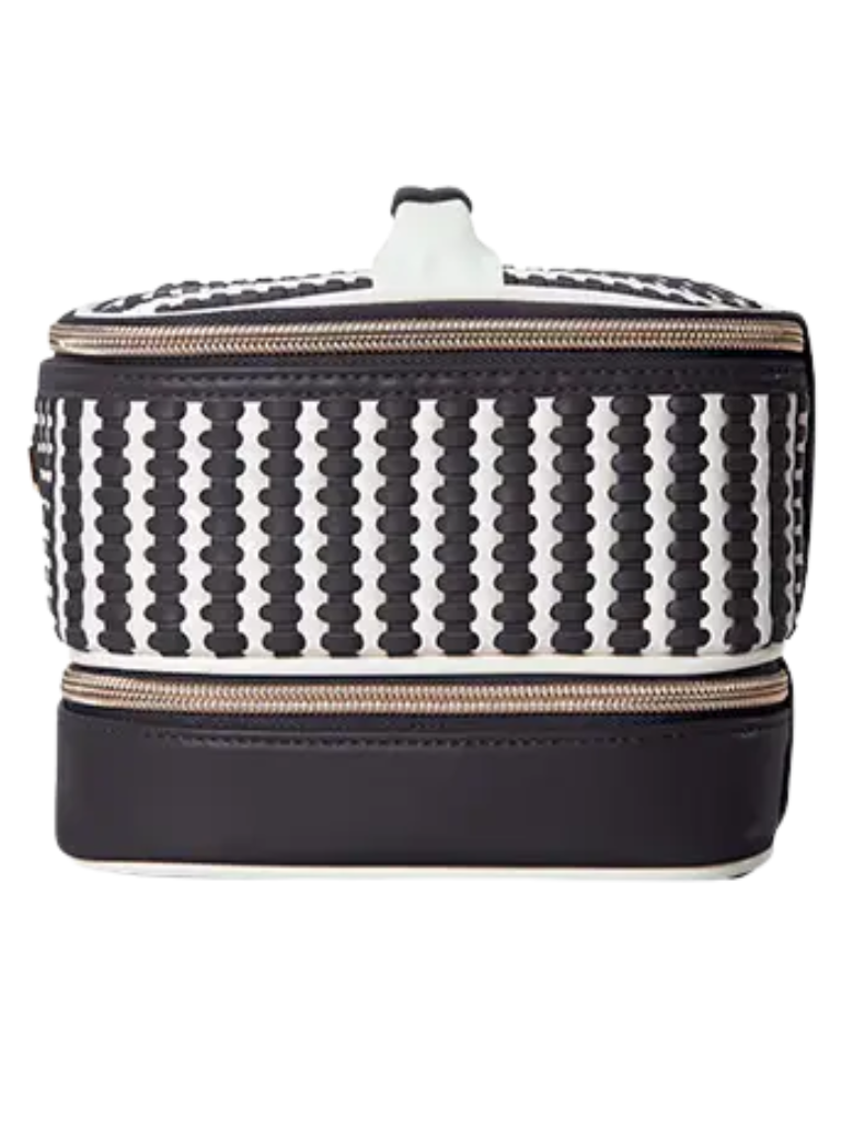 Stephanie Johnson Marbella Marine Blue Jenny Train Case Toiletry Bag Myselflingerie.com